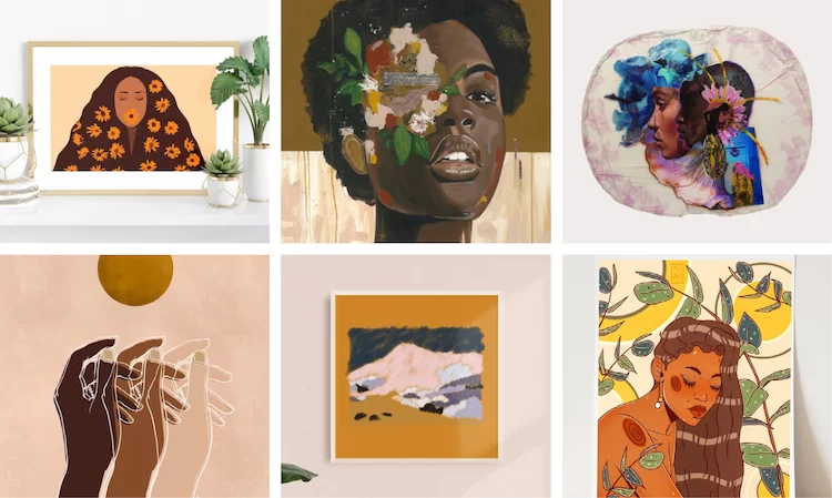 Impressions d'art par des artistes noirs sur Etsy