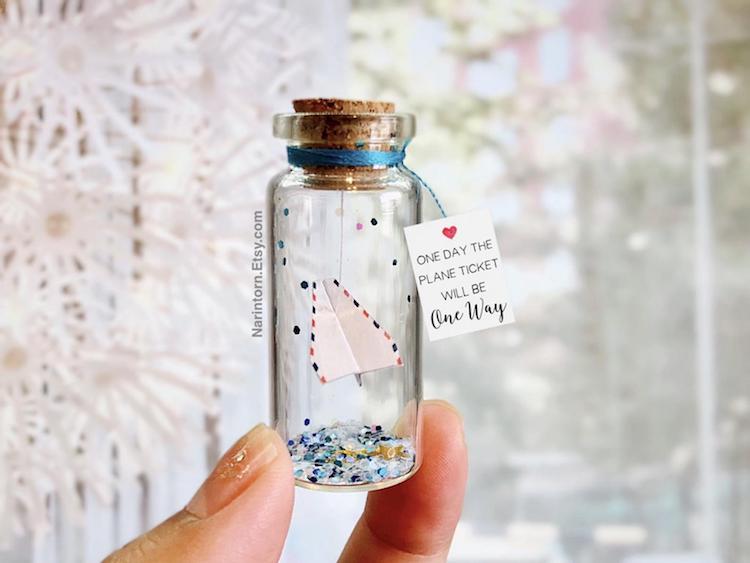 Cadeau de message en bouteille