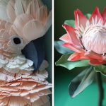 La flore et la faune menacées sont recréées dans des sculptures en papier texturé de Mlle Hipolyte