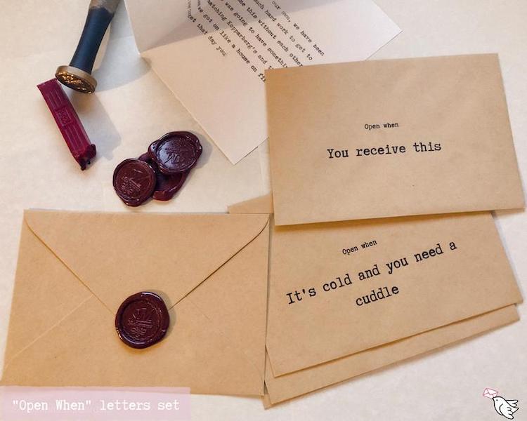 Enveloppes d'amour pour les relations à distance