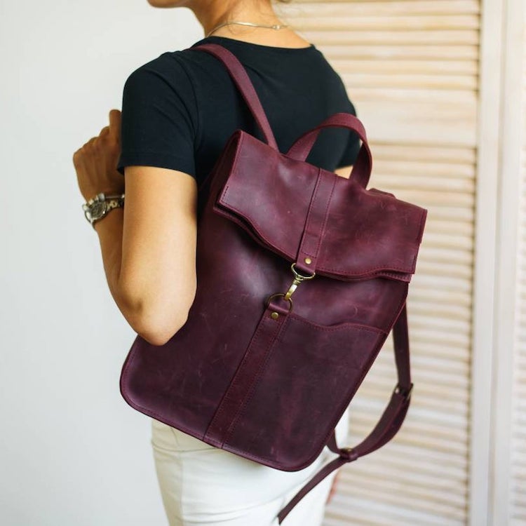 Sac à dos de voyage en cuir