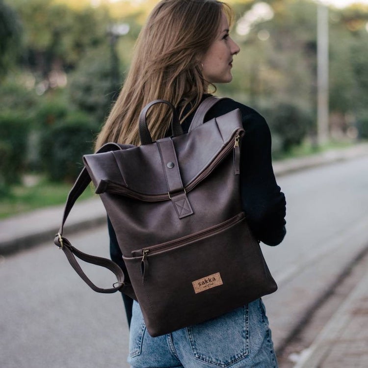 Sac à dos en cuir vegan
