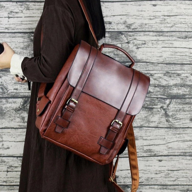 Sac à dos pour ordinateur portable en cuir végétalien