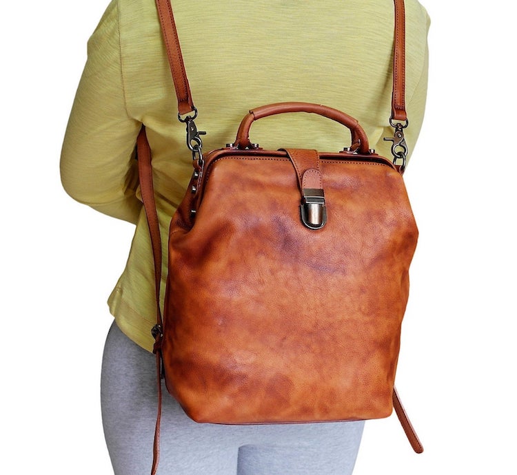 Sac à dos convertible en cuir