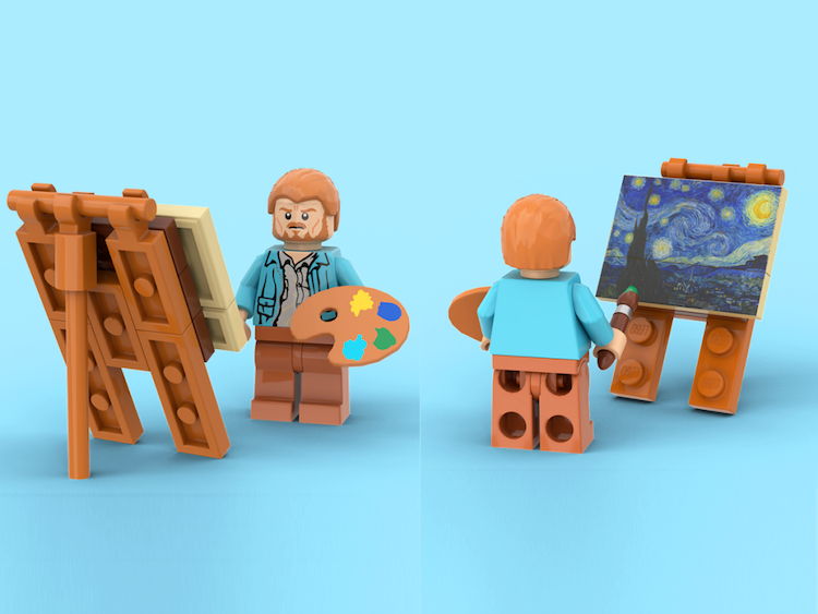 Ensemble LEGO de la nuit étoilée de Vincent van Gogh