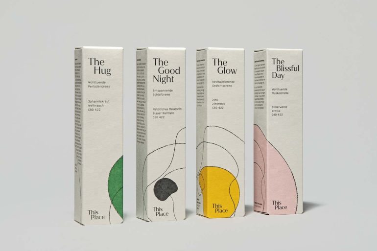 Belle image de marque pour la crème CBD biologique 'This Place'