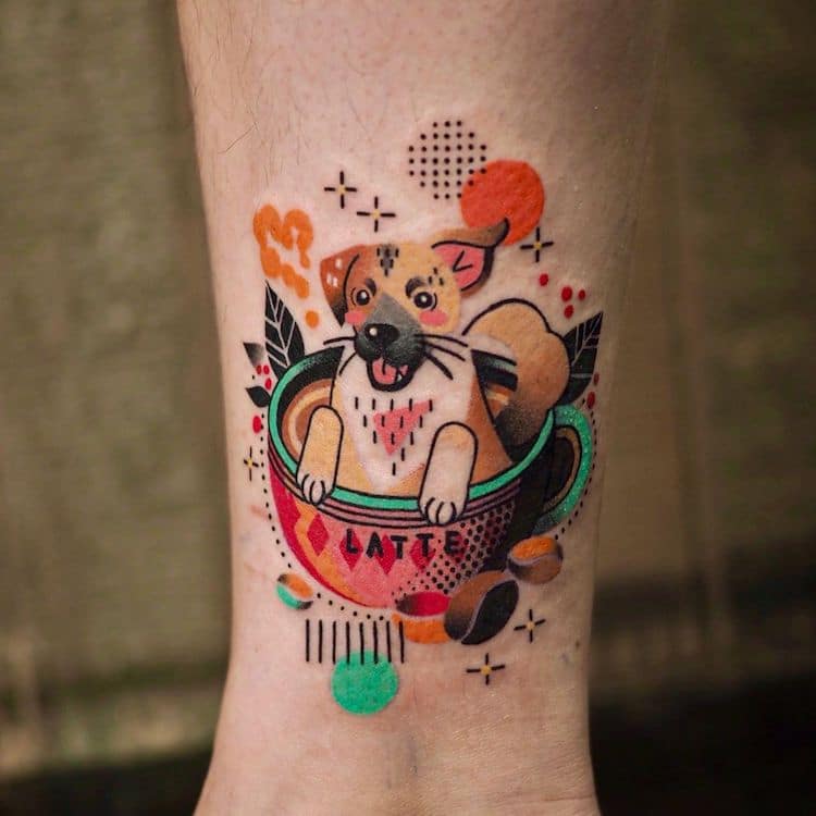 Petits tatouages ​​mignons de poule