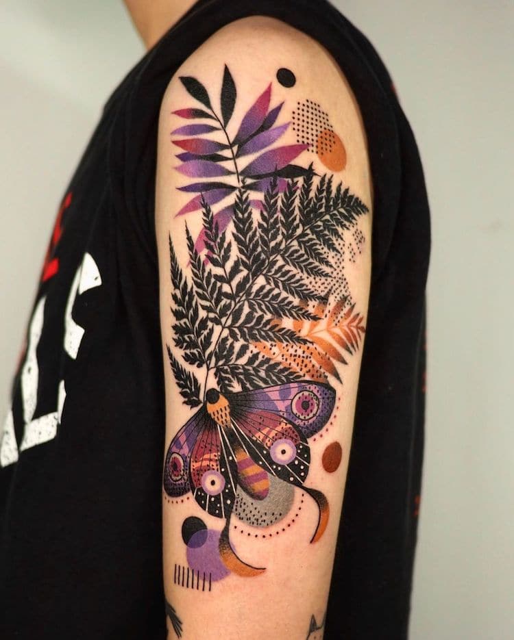 Tatouages ​​animaux abstraits par poule