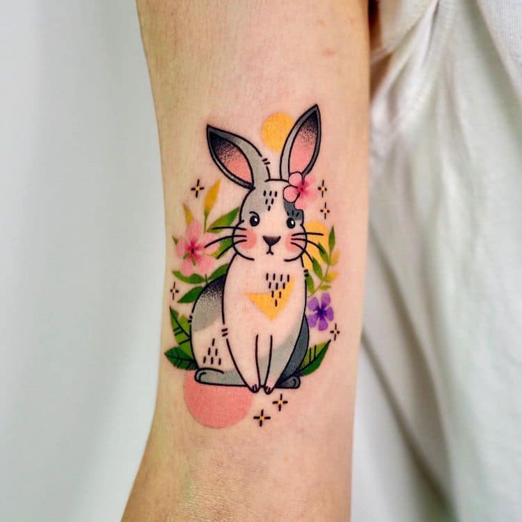 Tatouages ​​animaux abstraits par poule