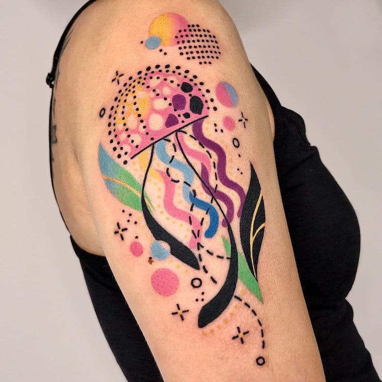 Tatouages ​​animaux abstraits par poule