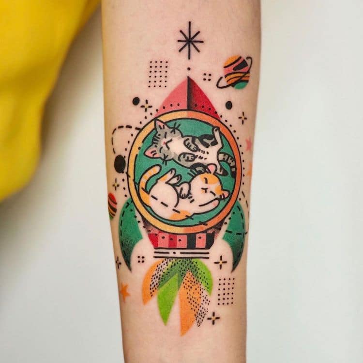 Petits tatouages ​​mignons de poule