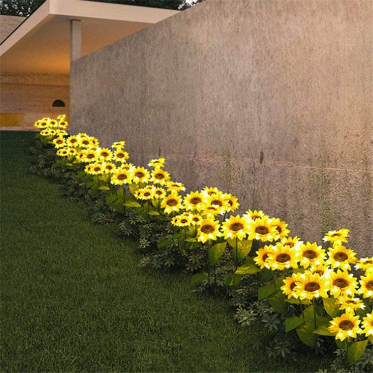 Lumières de tournesol à énergie solaire