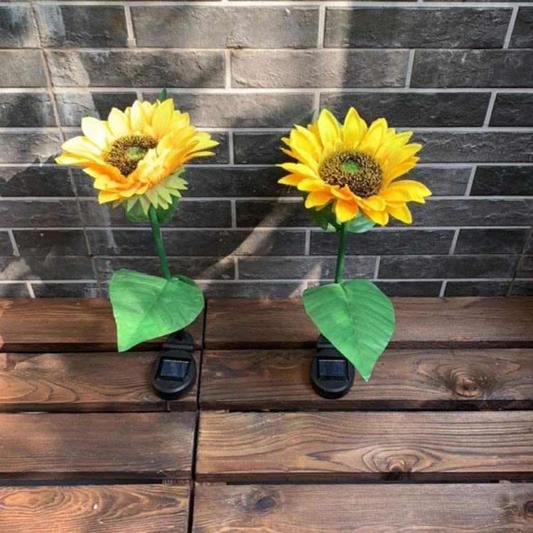 Lumières de tournesol à énergie solaire