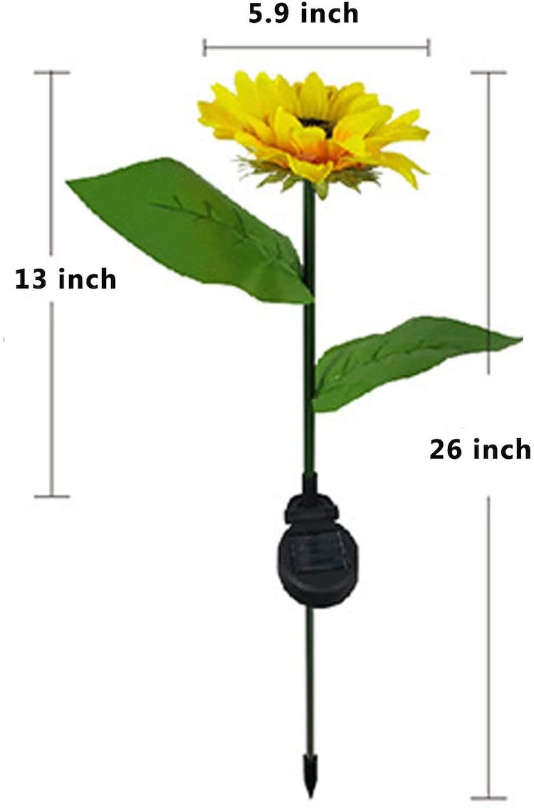Lumières de tournesol à énergie solaire