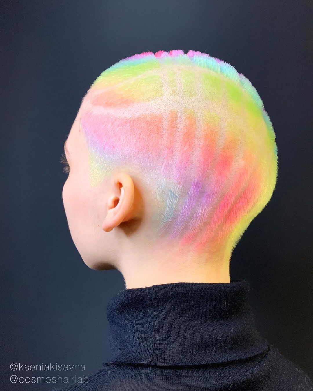 Style de cheveux multicolores