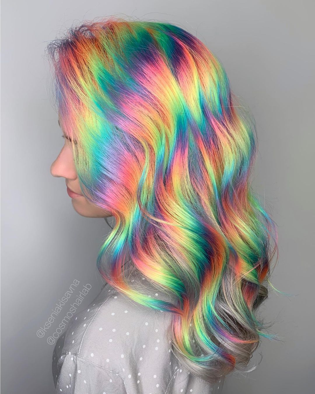 Cheveux arc-en-ciel