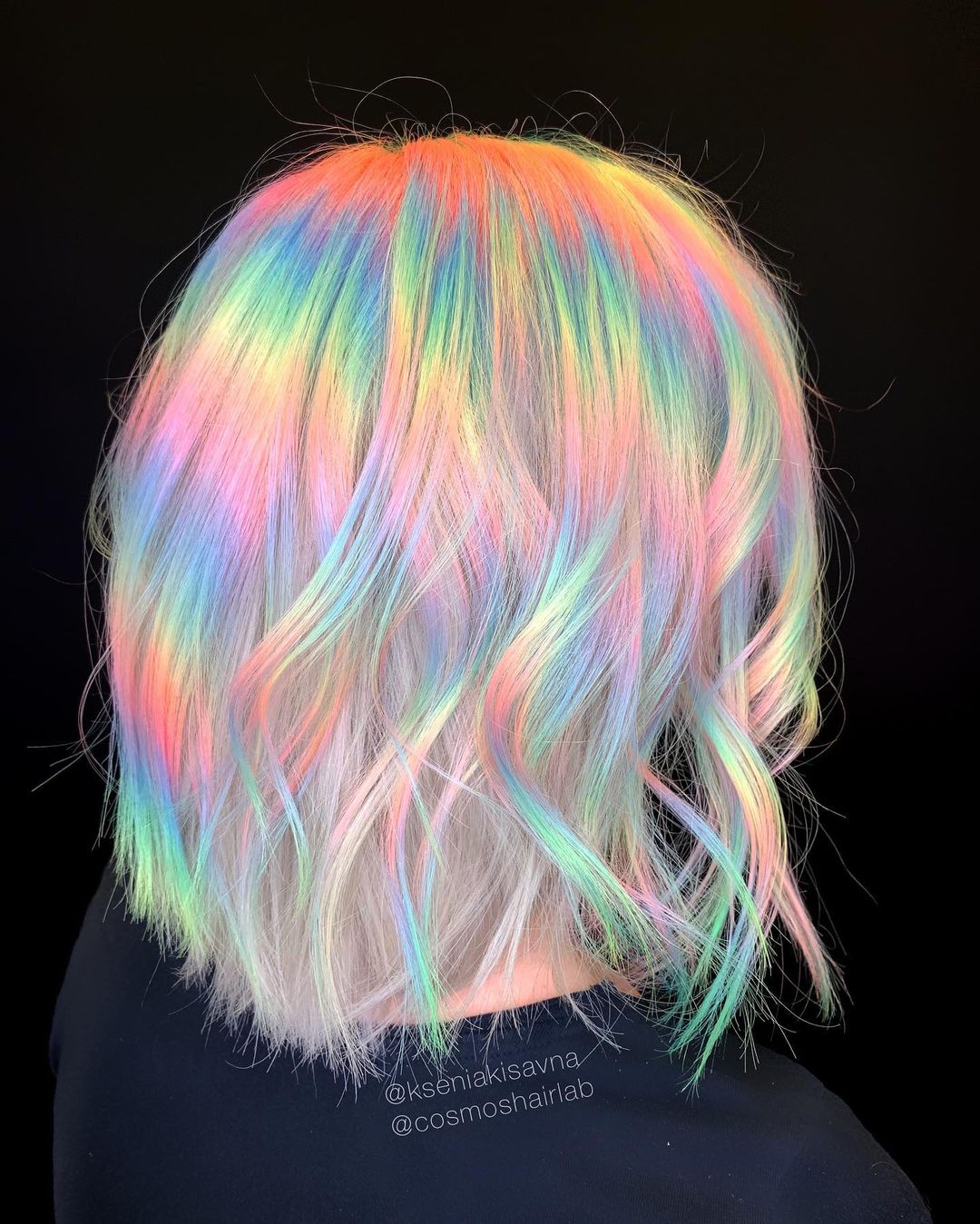 Cheveux arc-en-ciel
