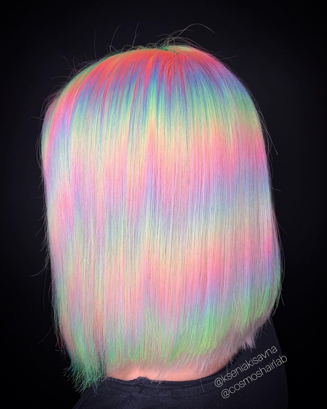 Cheveux arc-en-ciel