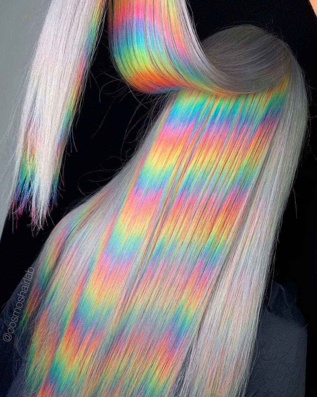 Cheveux arc-en-ciel