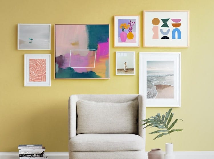 Mur de galerie contemporain