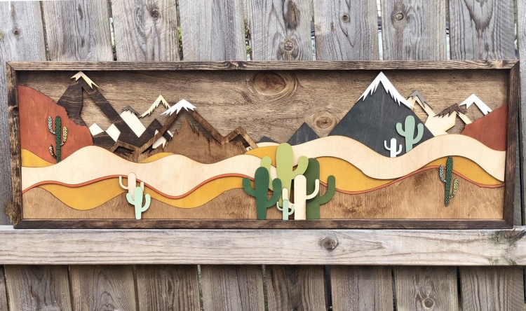 Boutons et perle Etsy Wood Wall Art