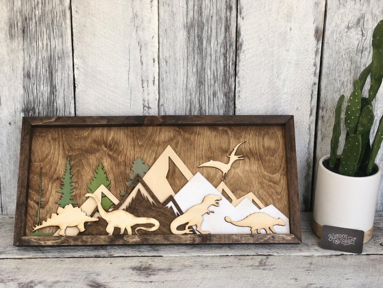 Boutons et perle Etsy Wood Wall Art