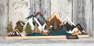 L’art mural de montagne en bois fait à la main apporte du grand air dans n’importe quelle maison