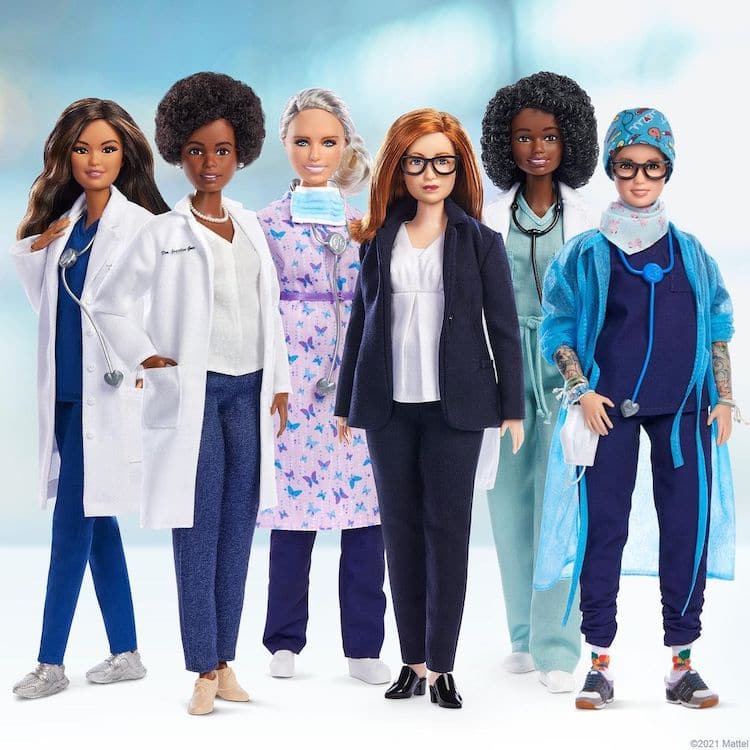 Poupées Barbie Covid-19 Pandémie Femmes Héros