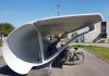 Le Danemark recycle les anciennes pales d’éoliennes en garages à vélos