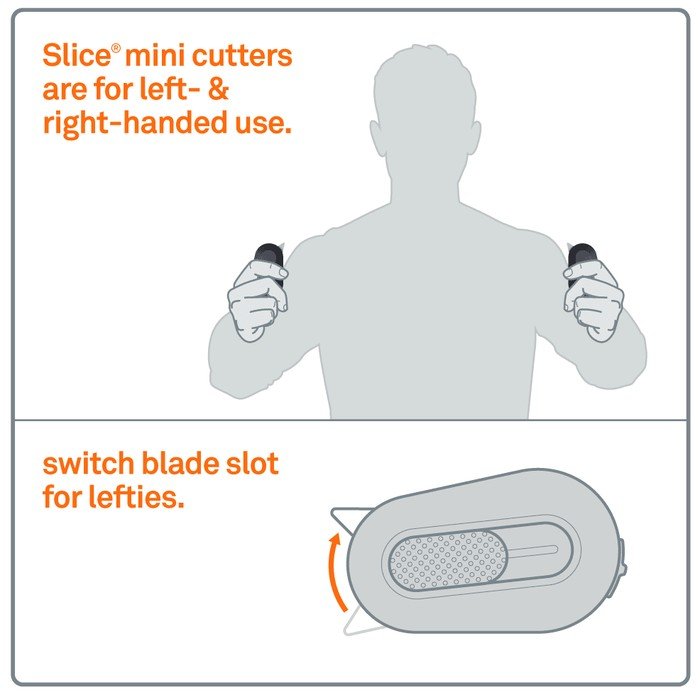 Slice Mini Cutter design ambidextre