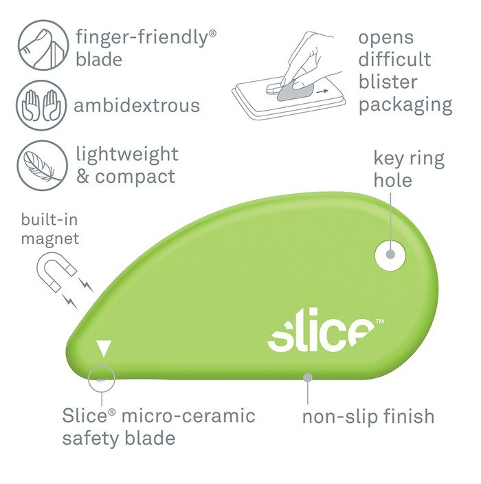 Caractéristiques du cutter de sécurité Slice