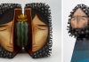 Ongles perforant des personnages impénétrables sculptés dans du bois par l’artiste Jaime Molina
