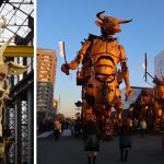 Un incendie éclate à partir d’un gigantesque cheval-dragon fantastique conçu et exploité par La Machine