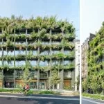 Une façade vitrée minimale à Paris donne naissance à un jardin vertical luxuriant