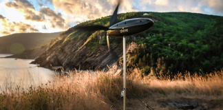 Éolienne portable pour les énergies renouvelables à la volée