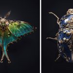 Des bijoux incrustent des insectes ornementaux dans les illustrations numériques de Sasha Vinogradova